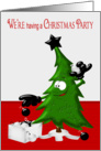 Invitations to Christmas Party, general, Happy tree with decorations card
