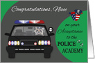 Congratulations to Niece on acceptance to Police Academy, Raccoon card