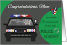 Congratulations to Niece on graduation from Police Academy Raccoons card