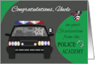 Congratulations to Uncle on Graduation from Police Academy Raccoons card