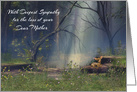Sympathy for Loss of Mother Card with Beautiful Woodlands and a Fawn card