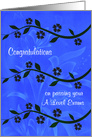 Congratulations on Passing A Level Exams with Long Stem Flowers card