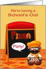 Invitations to School’s Out Pizza Party, general, cute chef,menu board card