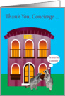 Thank you Concierge, general, adorable raccoons talking at a hotel card