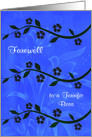 Farewell to Boss Card with Stems of Flowers on a Beautiful Background card