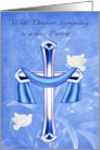 Sympathy to Pastor on Loss of Loved One with a Cross and Doves card