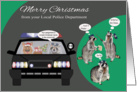 Christmas from Police Department, general, adorable raccoons, K-9 card
