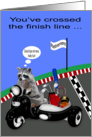 Congratulations, retirement, general, humor, raccoon driving a scooter card