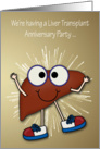 Invitations, Liver Transplant Anniversary Party, general, happy liver card