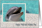 National Dophin Day, April 14th, general, an adorable smiling dolphin card