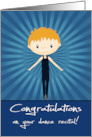 Congratulations on Ballet Dance Recital with a Blonde Haired Boy card