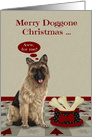 Christmas, general, German Sheperd with a bowl of big bones card