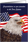 Congratulations on Promotion to Air Force Captain with a Bald Eagle card