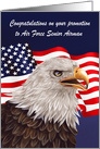 Congratulations, promotion to Air Force Senior Airman, bald eagle card