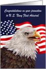 Congratulations, promotion to U.S. Navy Fleet Admiral, bald eagle card