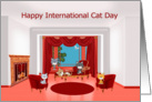 International Cat Day, August 8th, general, a room full of cute cats card