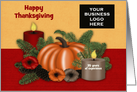 Thanksgiving, business custom logo, beautiful autumn arrangement card