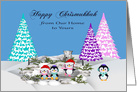 Chrismukkah from Our Home to Yours Card Interfaith with Penguins card