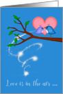 Valentine’s Day to Love, gay, romance, cute male birds sharing a worm card