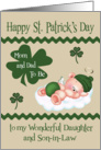 St. Patrick’s Day to my Daughter and Son-in-Law, expecting parents card
