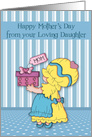 Mother’s Day to Mom from Daughter, little girl holding a present card