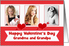 Valentine’s Day Custom Photo Card with Three Photo Placements card