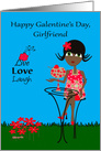 Galentine’s Day to girlfriend, general, dark-skinned woman, cocktail card