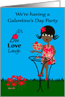 Invitations to Galentine’s Day Party, general, dark-skinned woman card