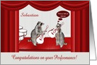 Congratulations on performance Custom Name Card with Guitars card