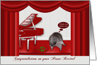 Congratulations on piano recital, general, cutecraccoon taking a bow card