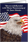 Invitation to Marine Commissioning Ceremony Custom Name with Eagle card