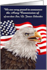 Announcements of Army Commission Custom with Bald Eagle and Flag card