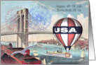 4th Of July from Both Of Us with the Brooklyn Bridge and Fireworks card