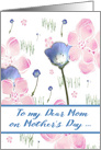 Mother’s Day to Mom, pretty colorful flowers on a white background card