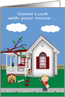Good luck with your Move to a New Home with a House and Chihuahuas card
