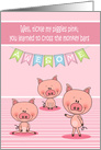 Congratulations on learning to cross the monkey bars, tickled pink card