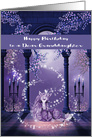 Birthday to Granddaughter, beautiful ultra purple and white unicorn card