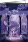 Birthday to Granddaughter in Law Card with an Ultra Purple Unicorn card