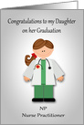 Congratulations to my Daughter on Graduation as a Nurse Practitioner card