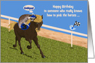 Birthday Humoros Card for Anyone who Loves Betting on the Horses card