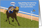 Birthday from Both Of Us for Anyone who Likes Betting on the Horses card