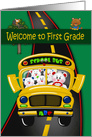 Welcome to First Grade from Teacher with a Bus full of School Bears card