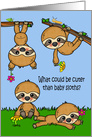 Birthday for a Girl with Baby Sloths Holding Flowers and Cute Insects card