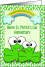 Wedding Anniversary on St Patrick’s Day with Happy Shamrocks card