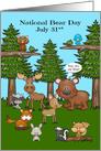 National Bear Day Observed on April 31st Wildlife in the Forest card