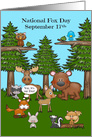 National Fox Day Observed on September 17th Wildlife in the Forest card