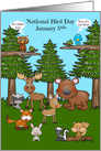 National Bird Day Observed on January 5th with Wildlife in the Forest card