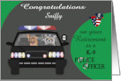 Congratulations on Retirement as a K-9 Police Officer Custom Name card