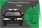 Congratulations on Retirement as a K-9 Police Labrador Custom Name card