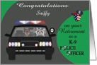 Congratulations on Retirement as a K-9 Police Doberman Custom Name card